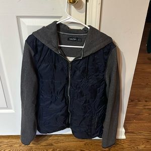 Men’s nautical large grey and blue jacket